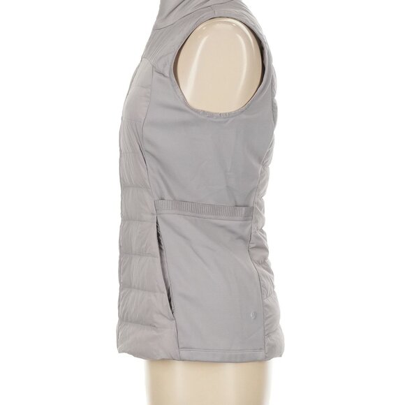 Lululemon Down For It All Vest Dark Chrome grey sz 6 run gym - Picture 3 of 6